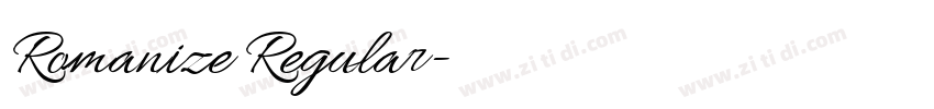Romanize Regular字体转换